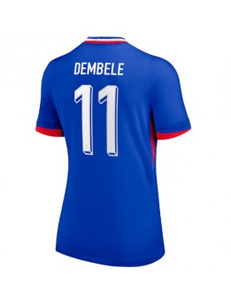 Frankreich Ousmane Dembele #11 Heimtrikot für Frauen EM 2024 Kurzarm